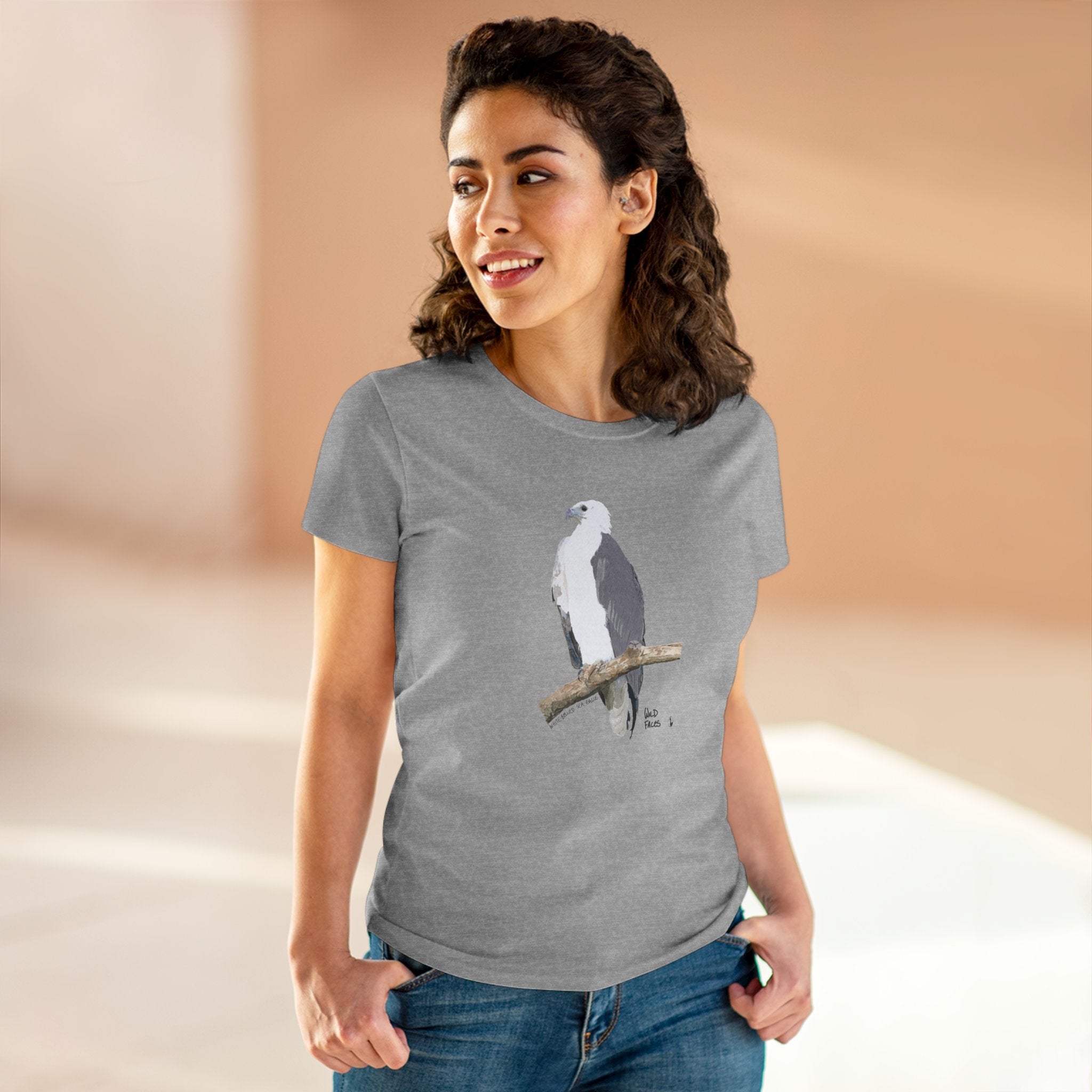 White-bellied Sea Eagle - Women's Midweight Cotton Tee Printify