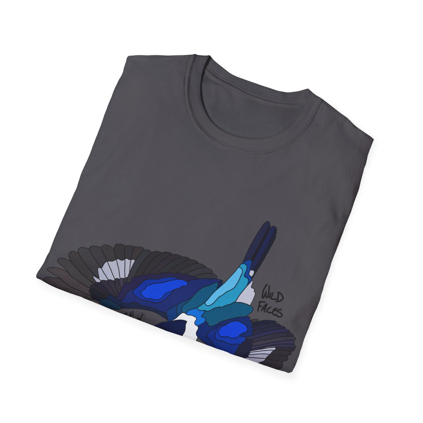 Forest Kingfisher (flying) - Unisex Softstyle T-Shirt