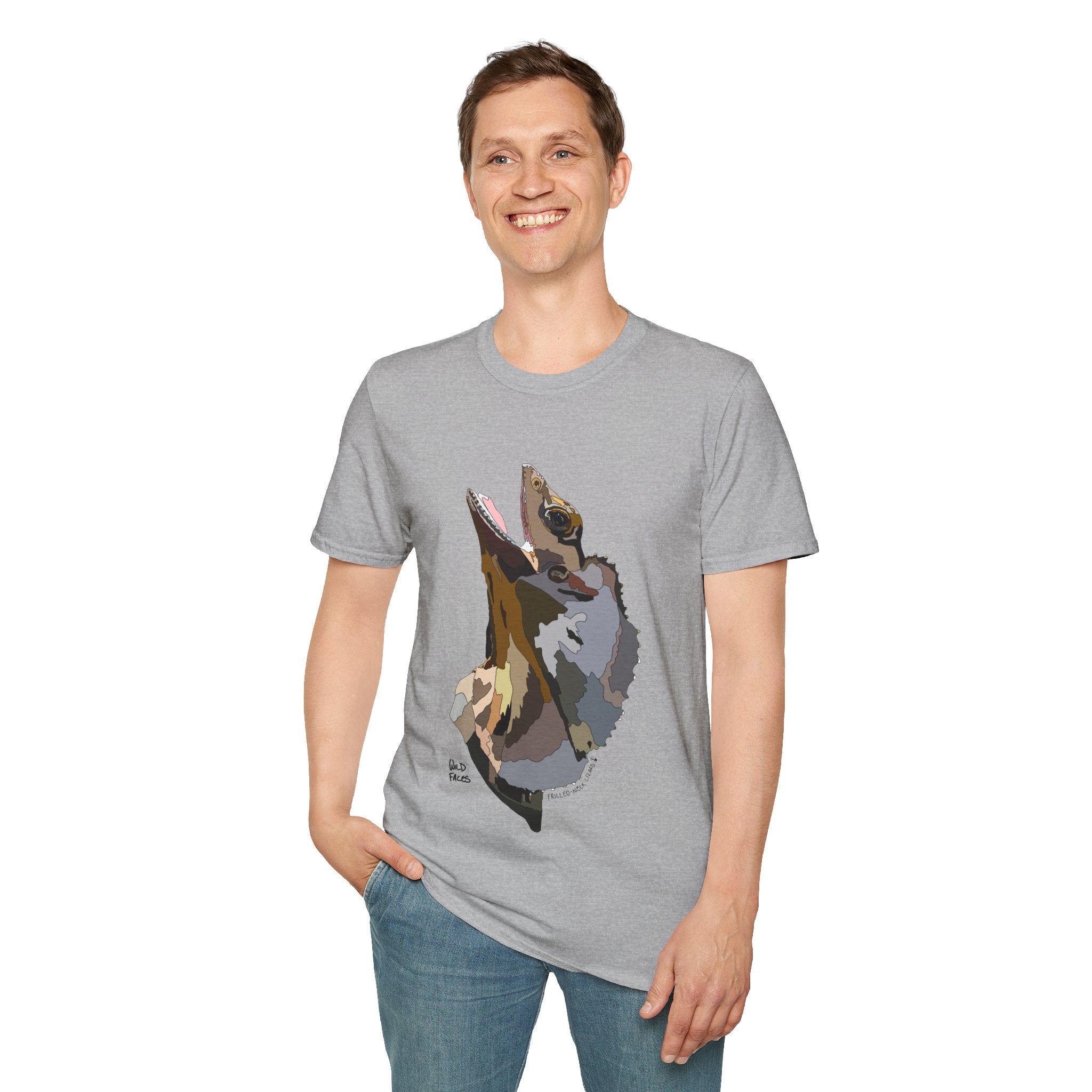 Frilled-neck Lizard - Unisex Softstyle T-Shirt Printify