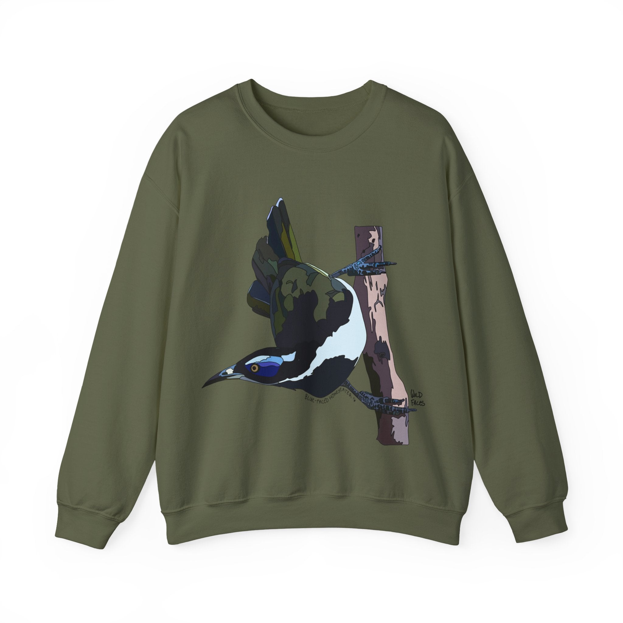 Blue-faced Honeyeater Sweatshirt | Unisex Heavy Blend™ Crewneck