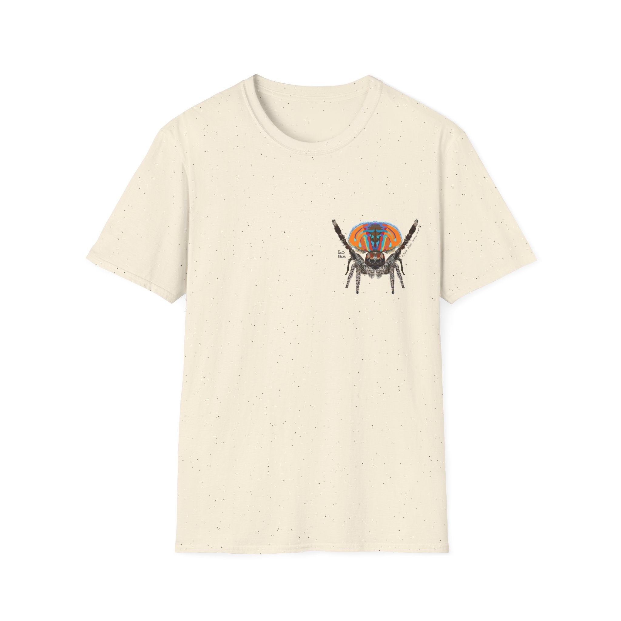 Peacock Spider (Maratus Volans) - Small design - Unisex Softstyle T-Shirt