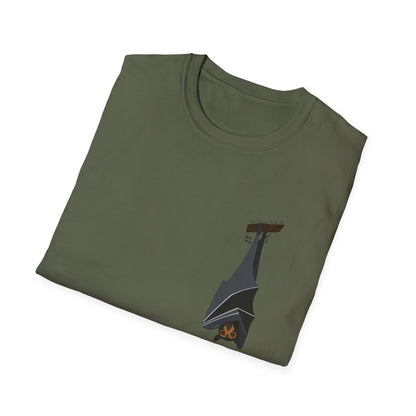 Spectacled Flying Fox - Small design - Unisex Softstyle T-Shirt