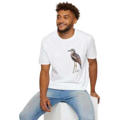 Bush Stone-curlew- Small design - Unisex Softstyle T-Shirt