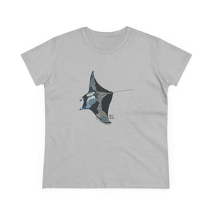 Reef Manta Ray - Women's Midweight Cotton Tee Printify