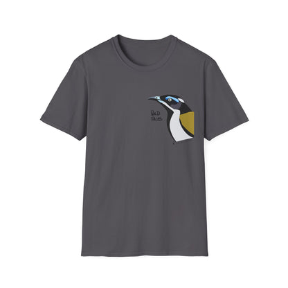 Blue-faced Honeyeater- Small design - Unisex Softstyle T-Shirt