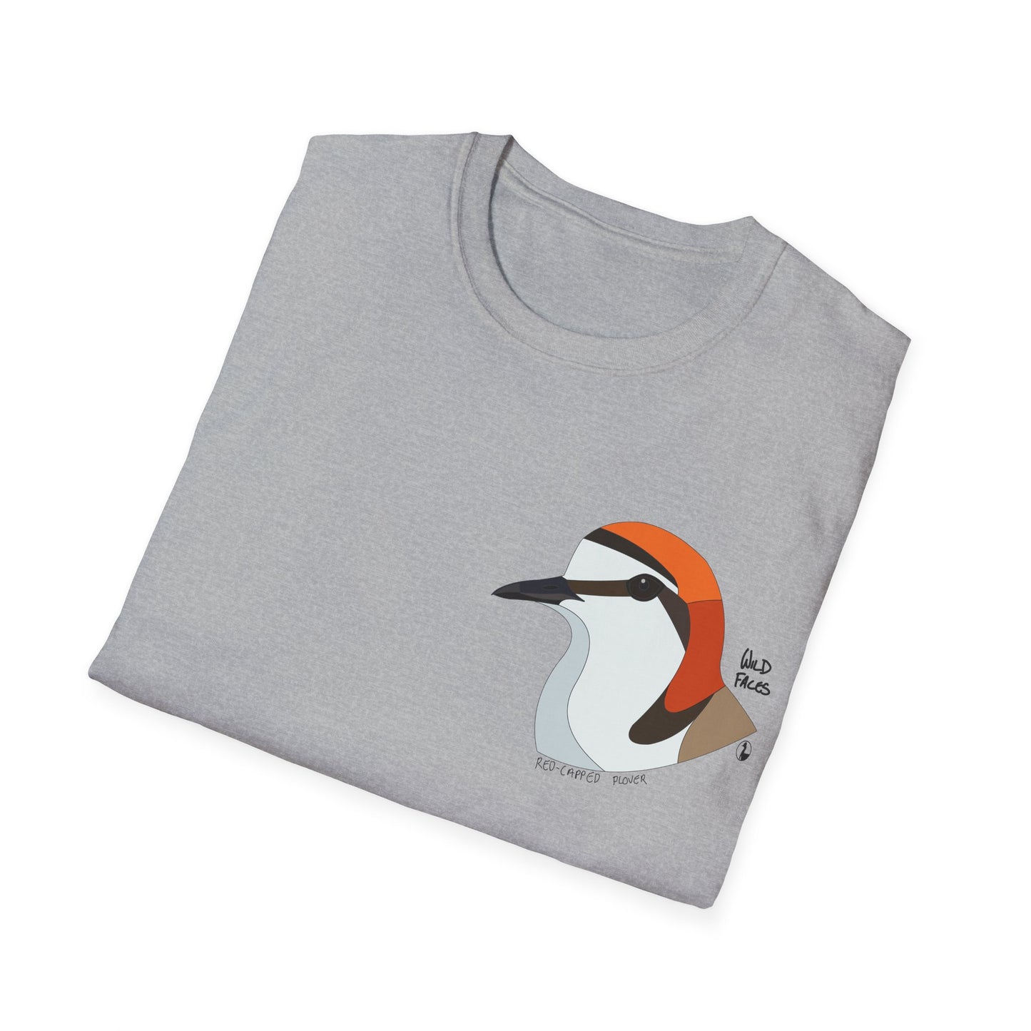 Red-capped Plover- Small design - Unisex Softstyle T-Shirt