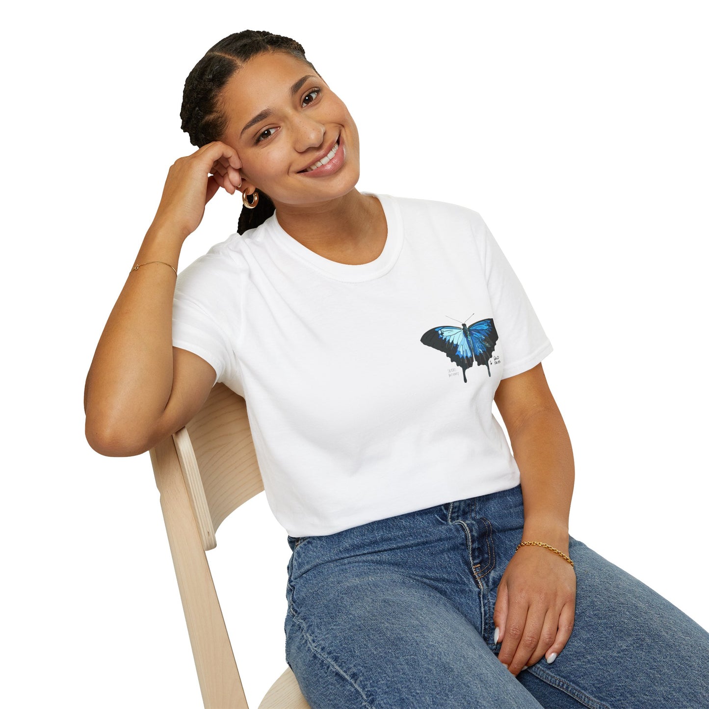 Ulysses Butterfly - Small design - Unisex Softstyle T-Shirt Printify