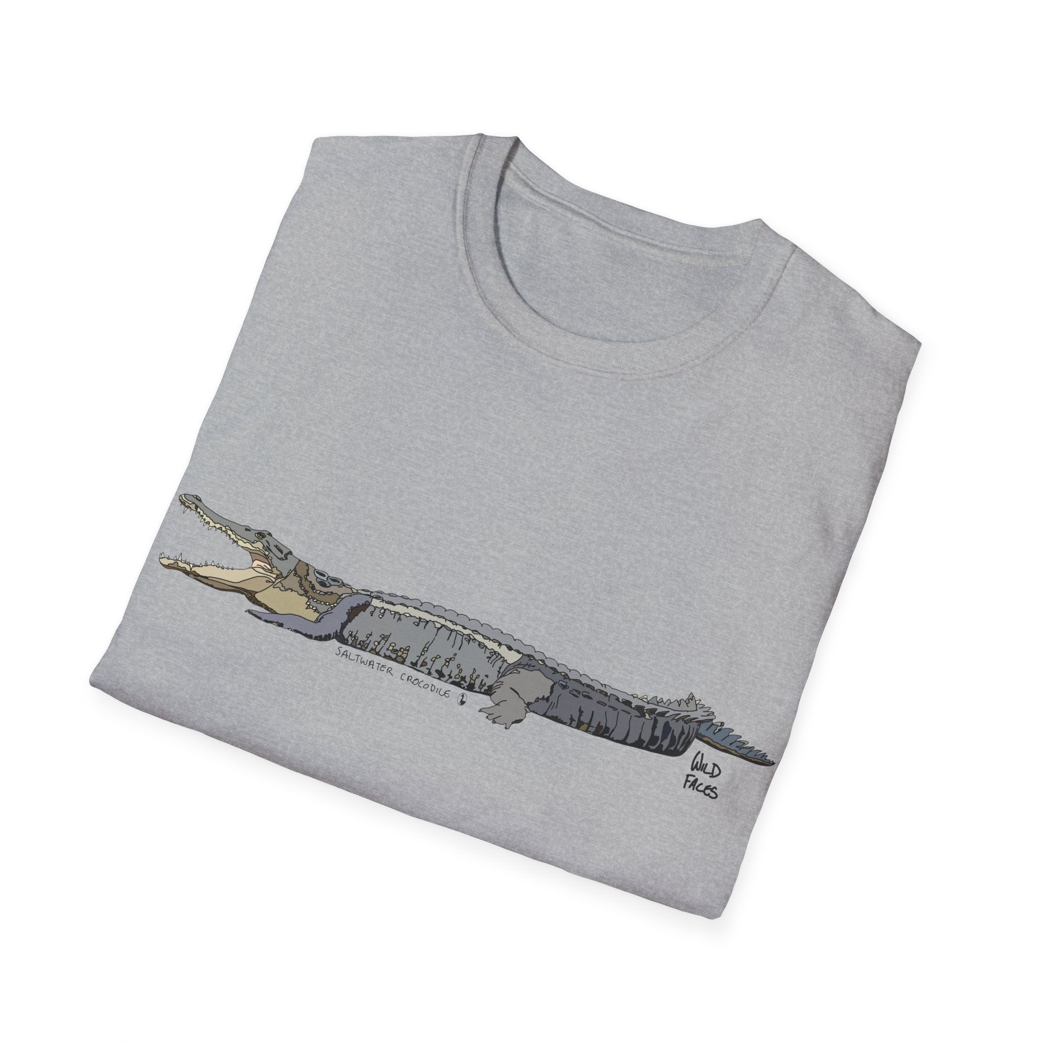 Saltwater Crocodile- Unisex Softstyle T-Shirt Printify