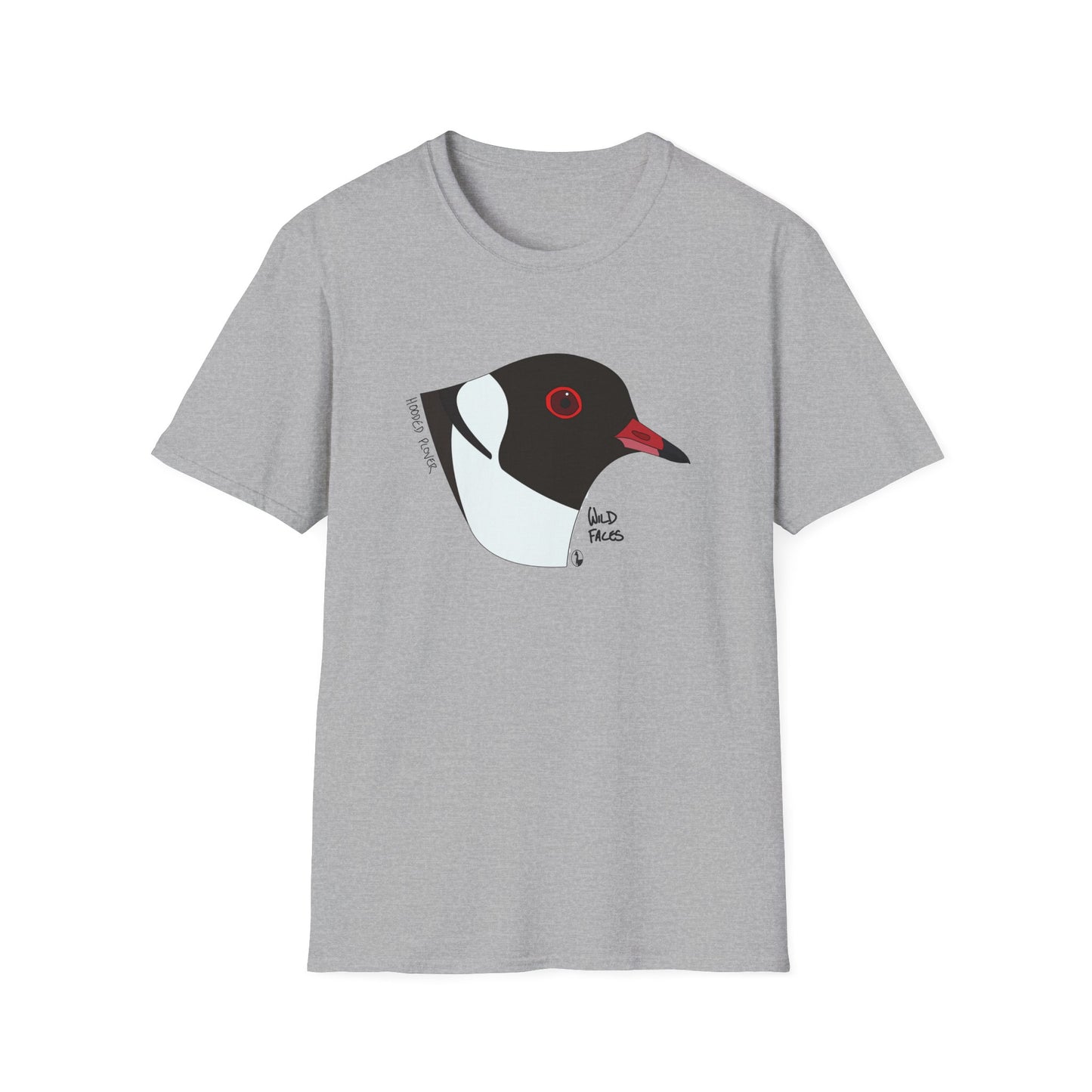 Hooded Plover Head- Unisex Softstyle T-Shirt