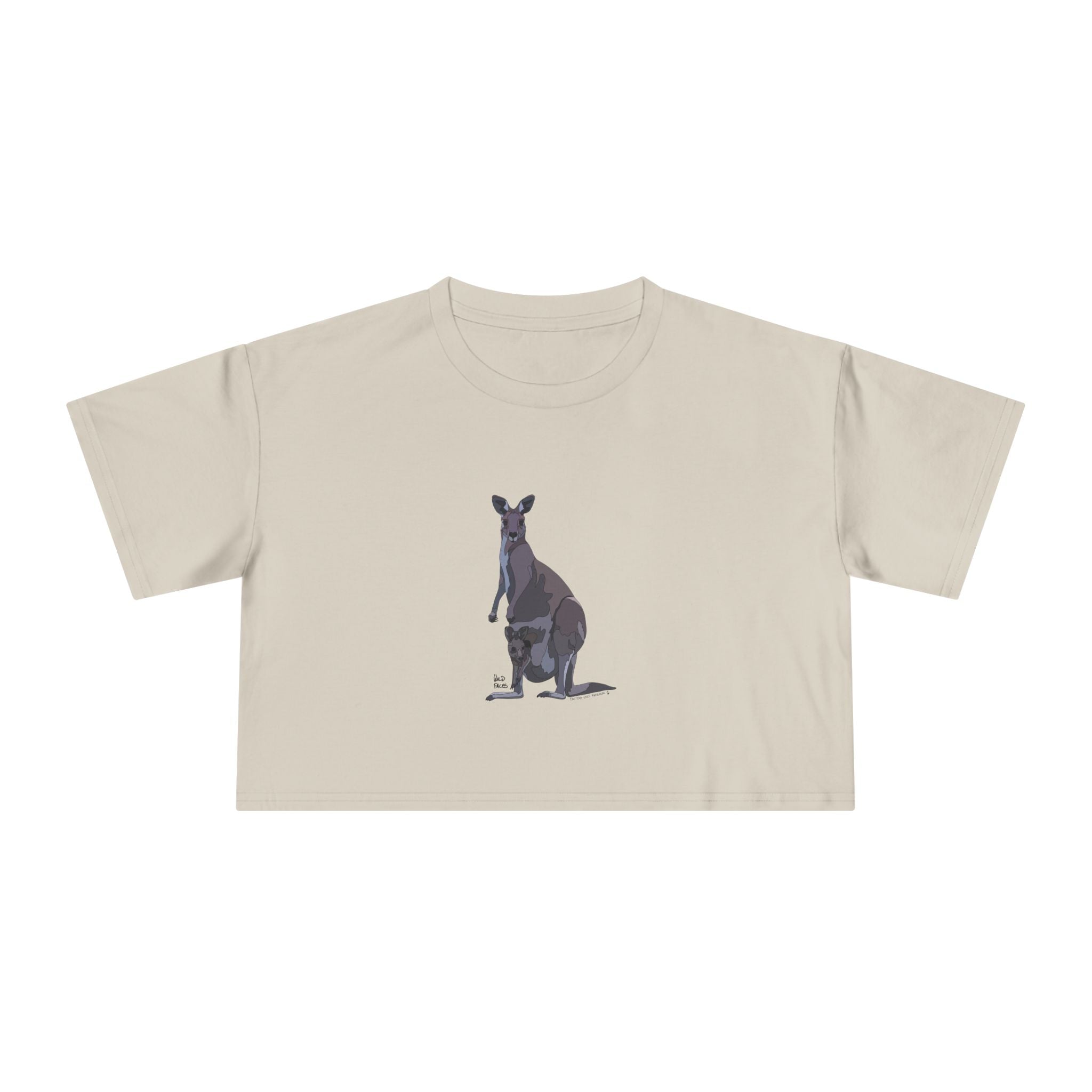 Eastern Grey Kangaroo (with joey) - Women's Crop Tee