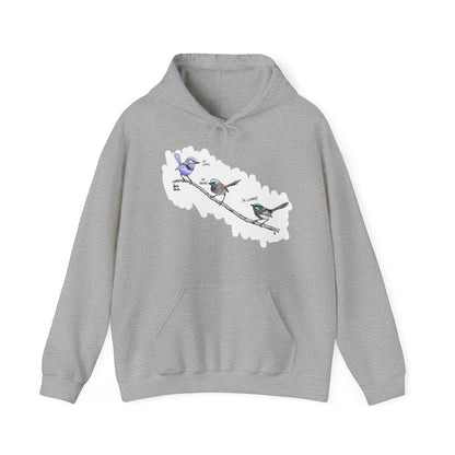 A trio of Fairywrens (spendid, superb and lovely) | Unisex Heavy Blend™ Hooded Sweatshirt