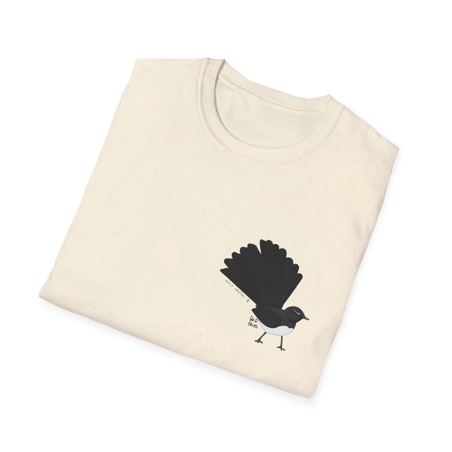 Willy Wagtail - Small design - Unisex Softstyle T-Shirt