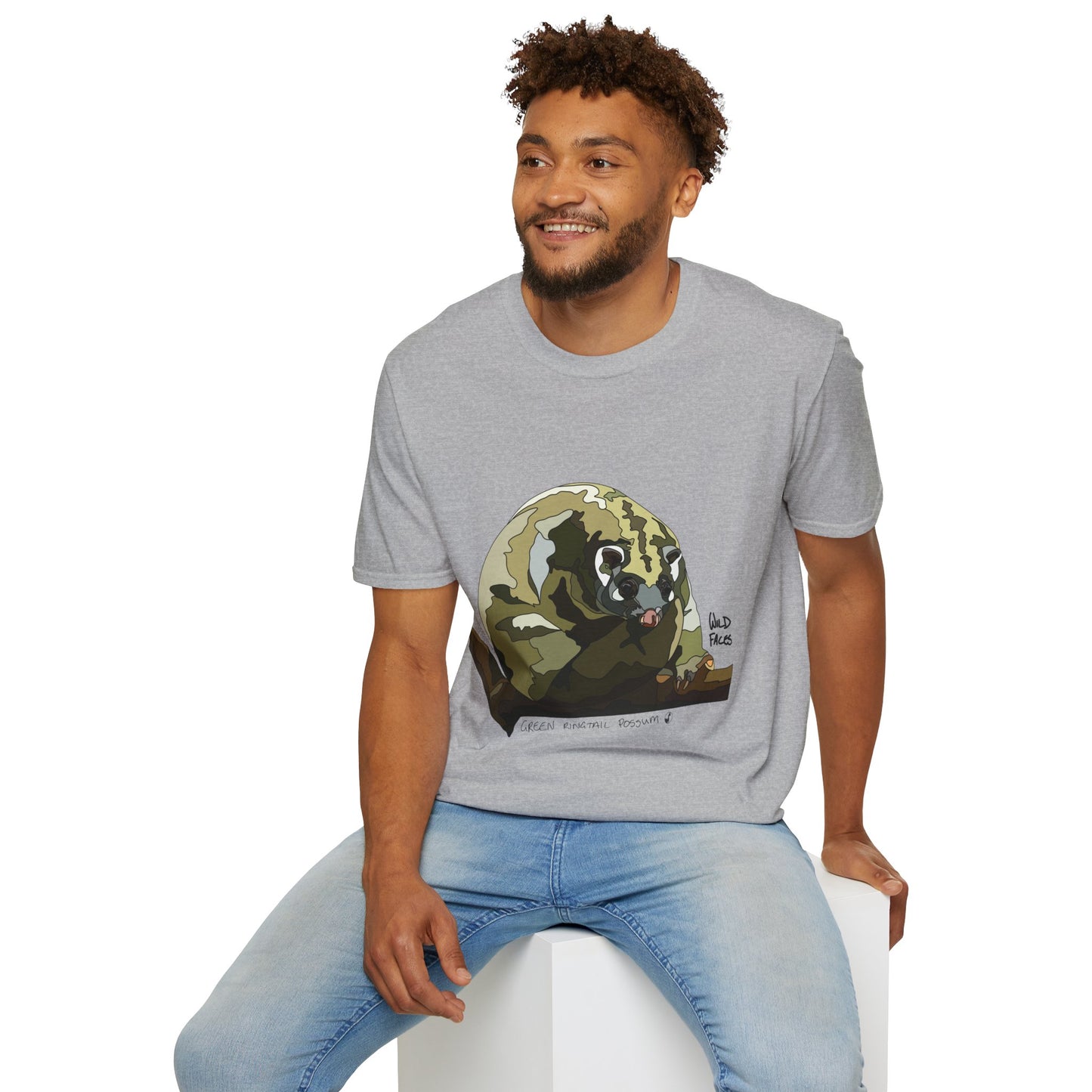 Green Ringtail Possum - Unisex Softstyle T-Shirt