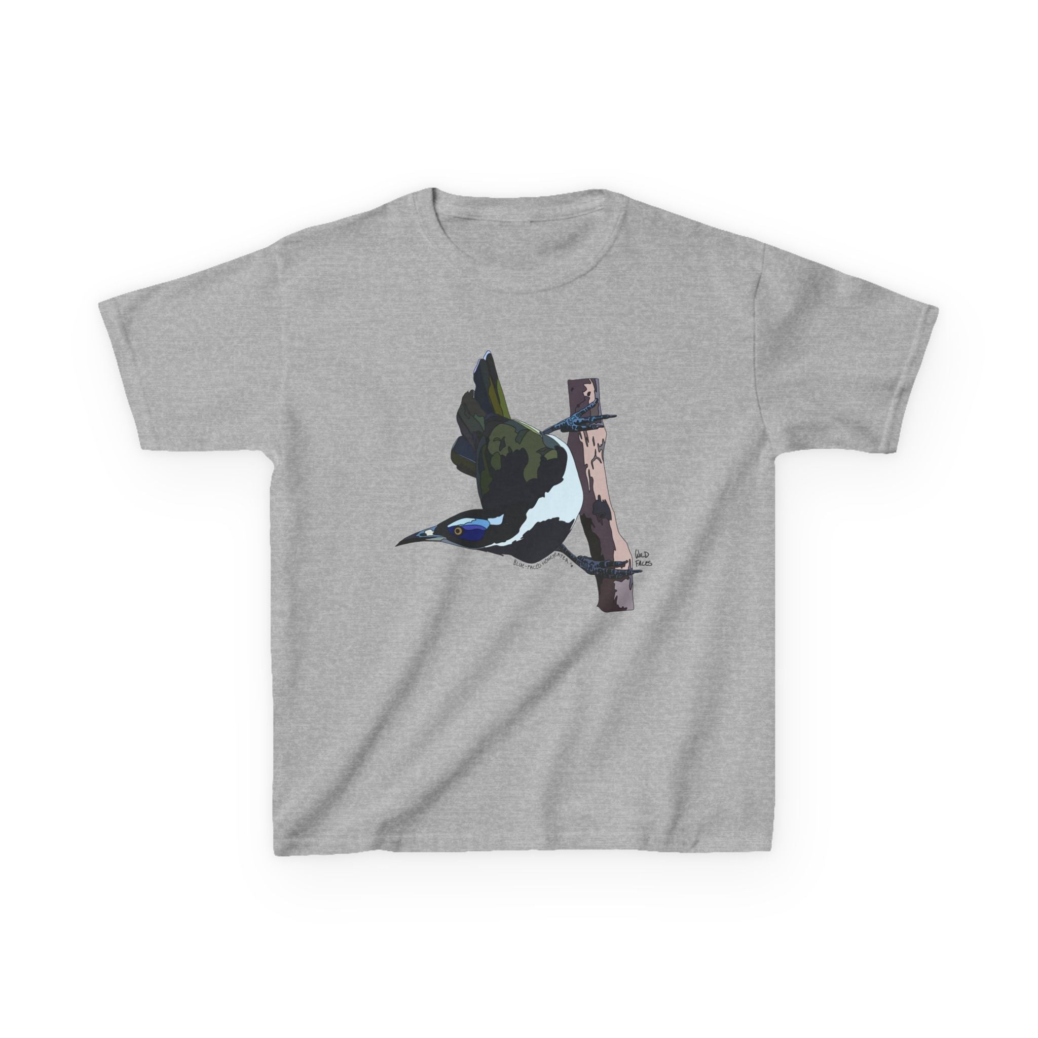 Blue-faced Honeyeater | Kids Heavy Cotton™ Tee Printify