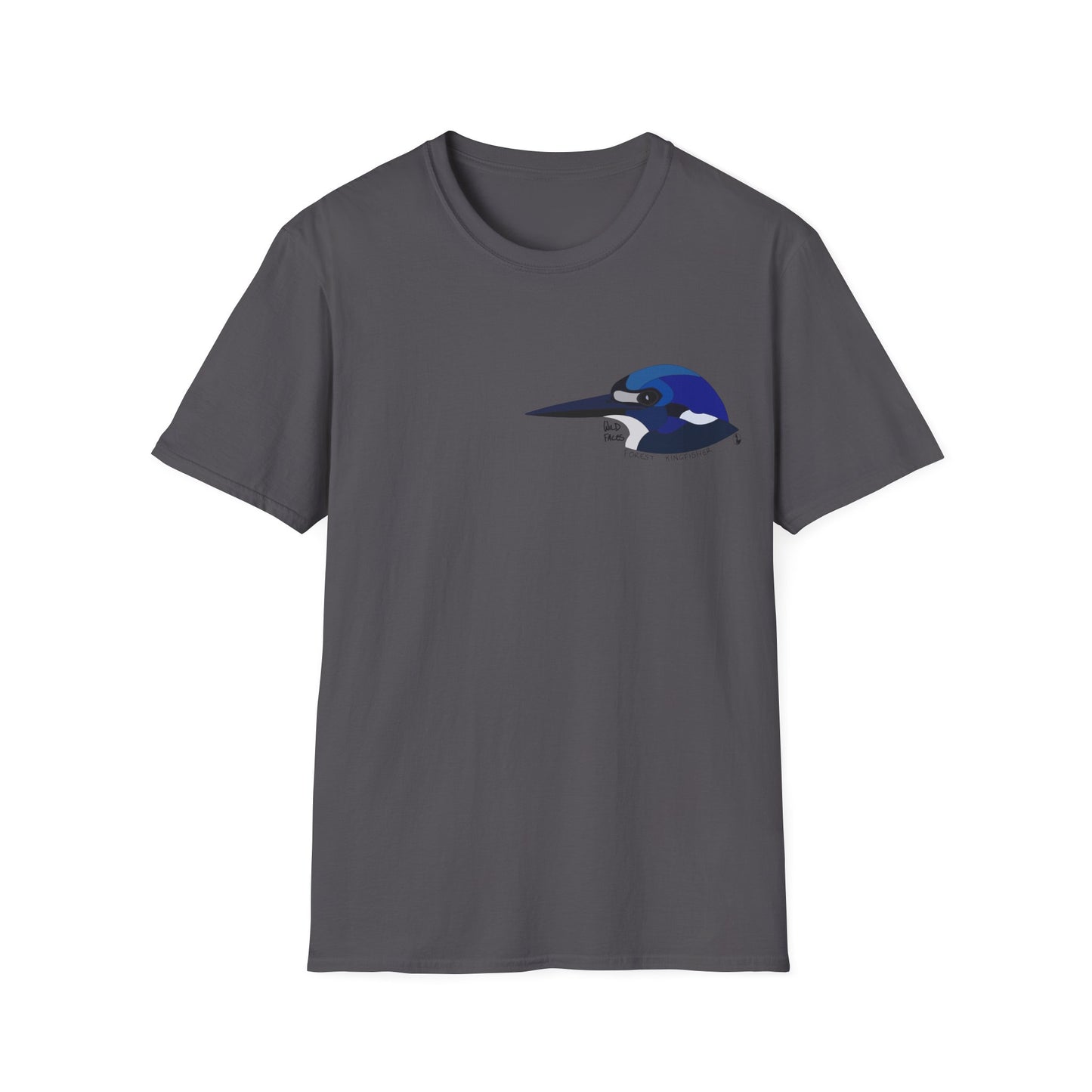 Forest Kingfisher - Small design - Unisex Softstyle T-Shirt Printify