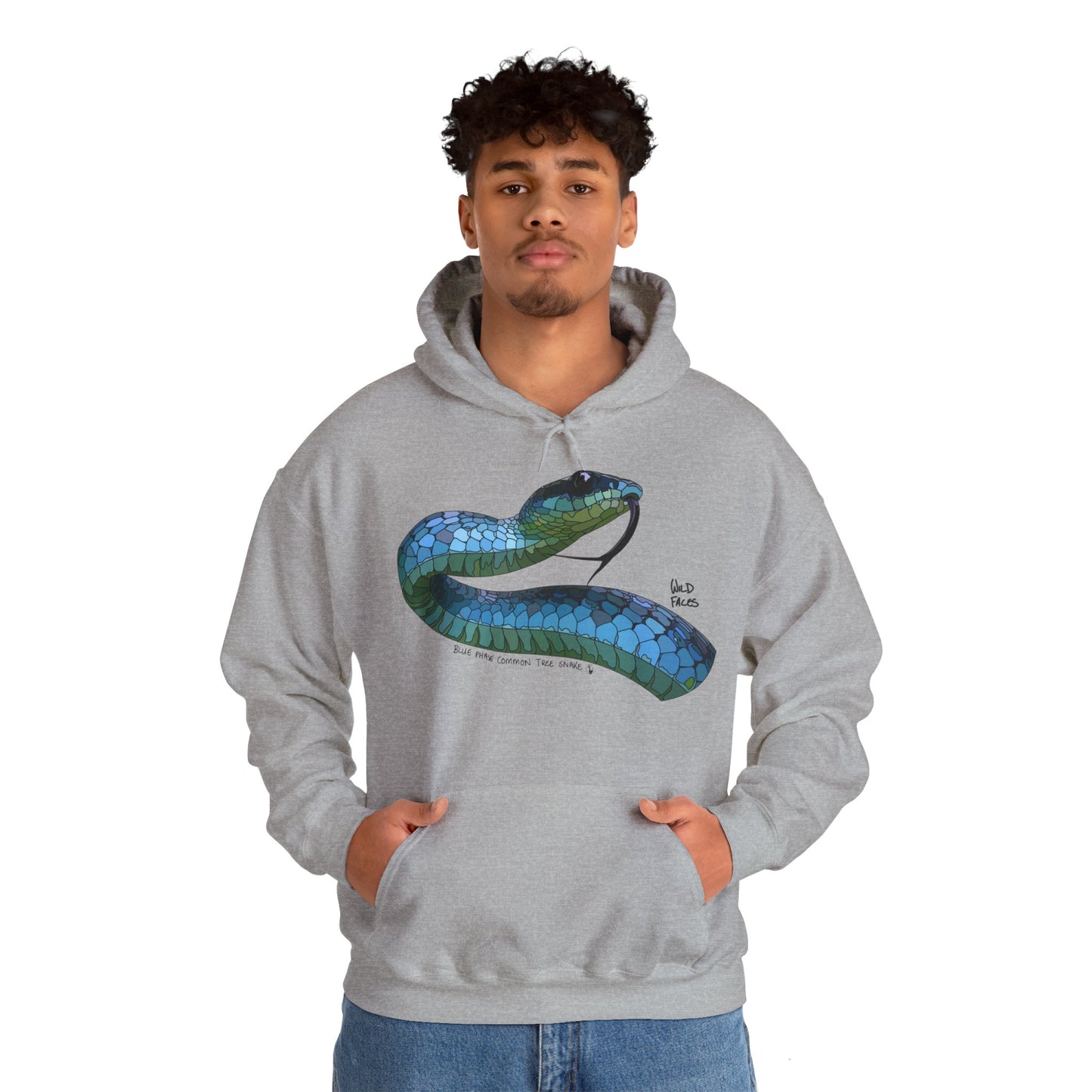 Blue Phase Common Tree-snake | Unisex Heavy Blend™ Hooded Sweatshirt