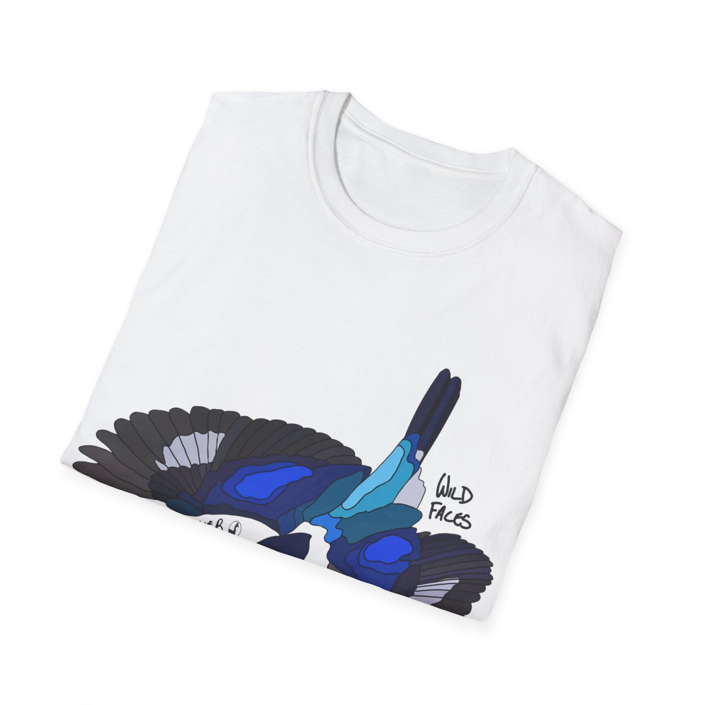 Forest Kingfisher (flying) - Unisex Softstyle T-Shirt