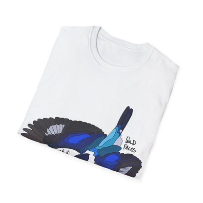 Forest Kingfisher (flying) - Unisex Softstyle T-Shirt