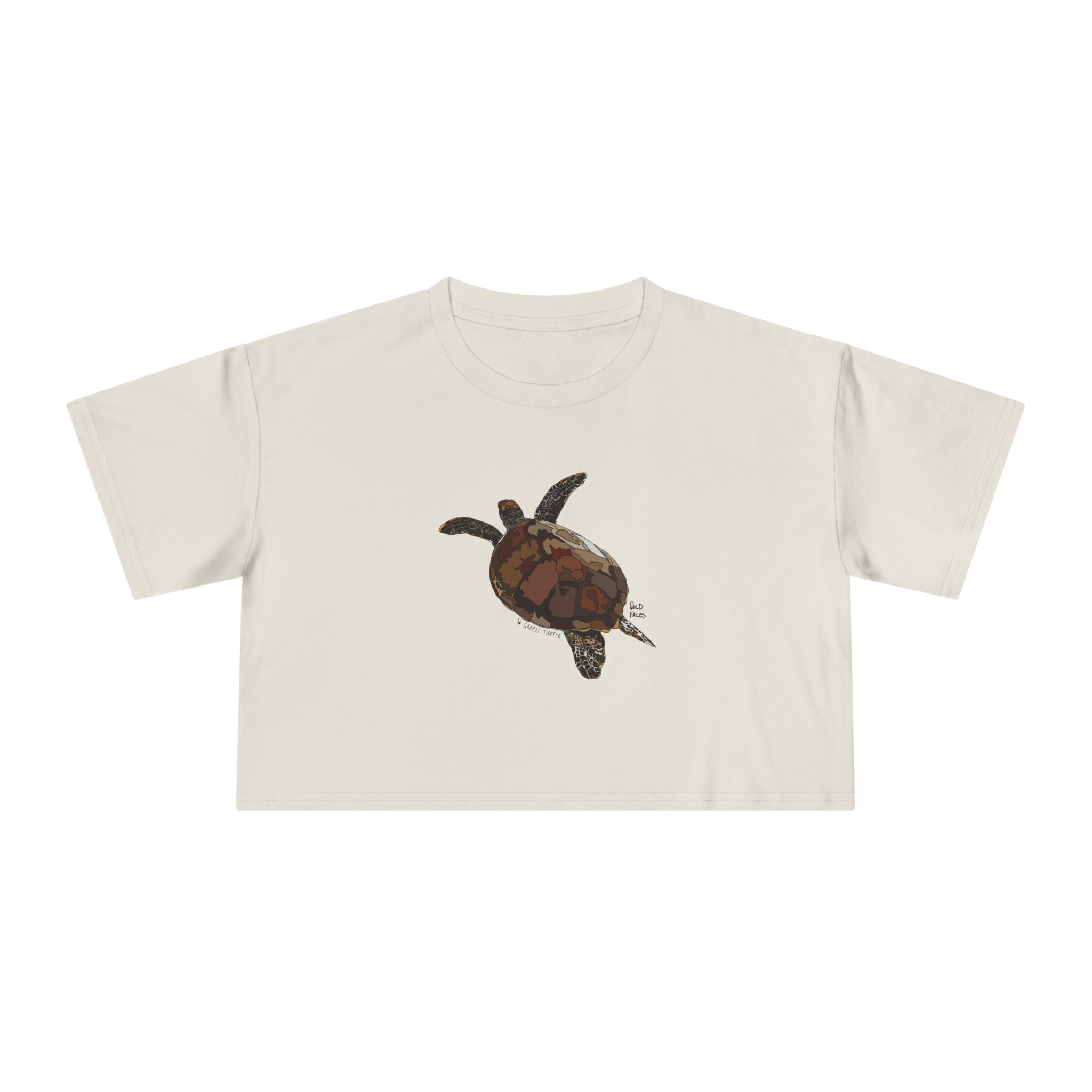 Green Turtle - Women's Crop Tee