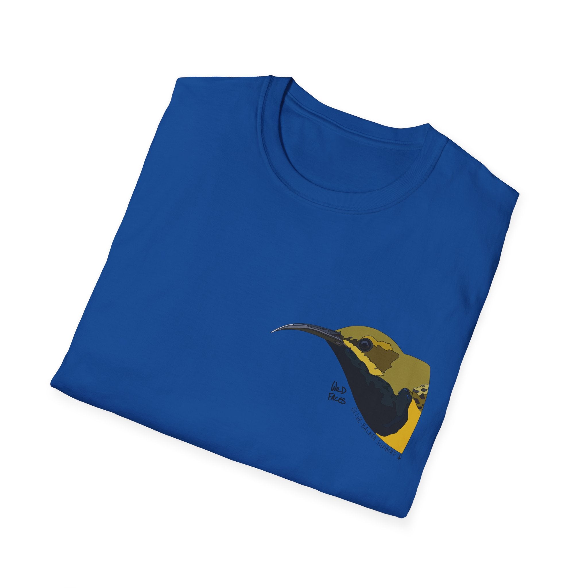 Olive-backed Sunbird - Small design - Unisex Softstyle T-Shirt Printify