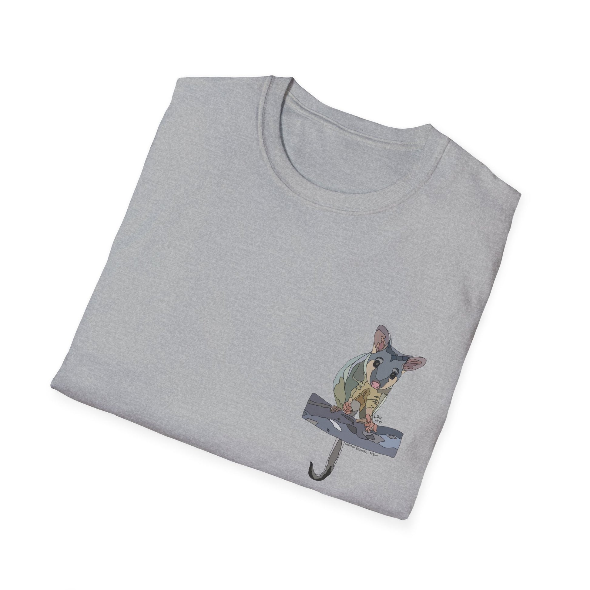 Common Brushtail Possum - Small design - Unisex Softstyle T-Shirt Printify