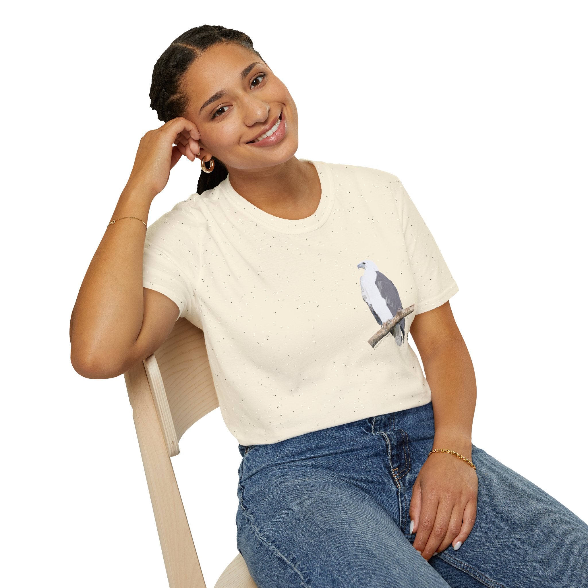 White-bellied Sea Eagle - Small design - Unisex Softstyle T-Shirt Printify