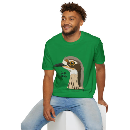 Bush Stone-curlew Head - Unisex Softstyle T-Shirt