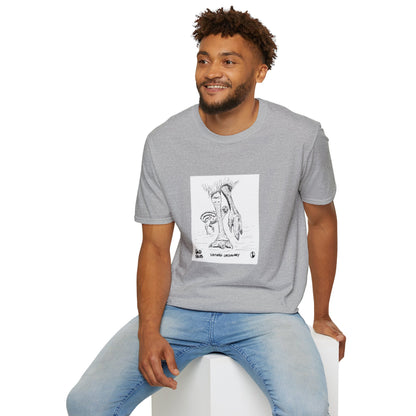 Southern Cassowary with chick - Unisex Softstyle T-Shirt