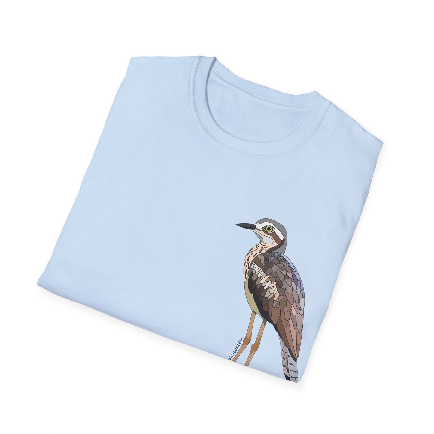 Bush Stone-curlew- Small design - Unisex Softstyle T-Shirt