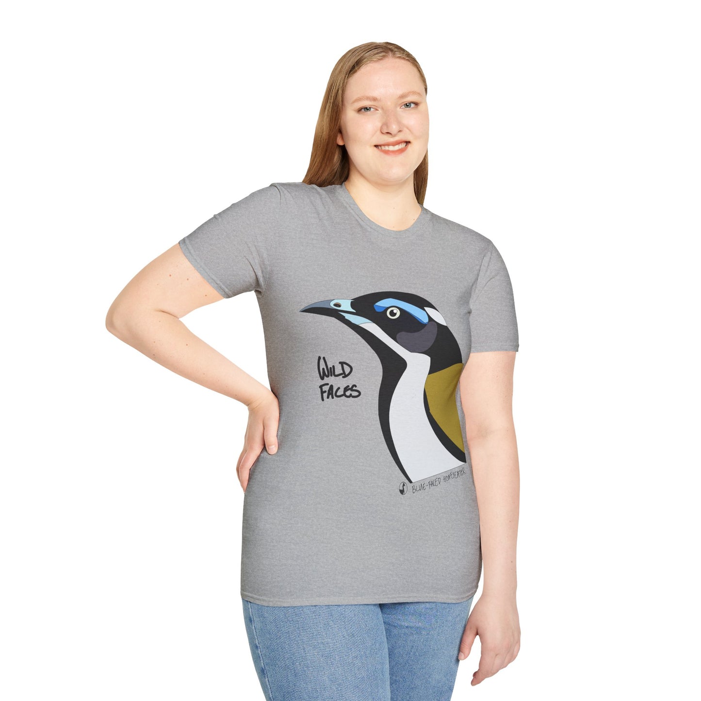 Blue-faced Honeyeater - Unisex Softstyle T-Shirt