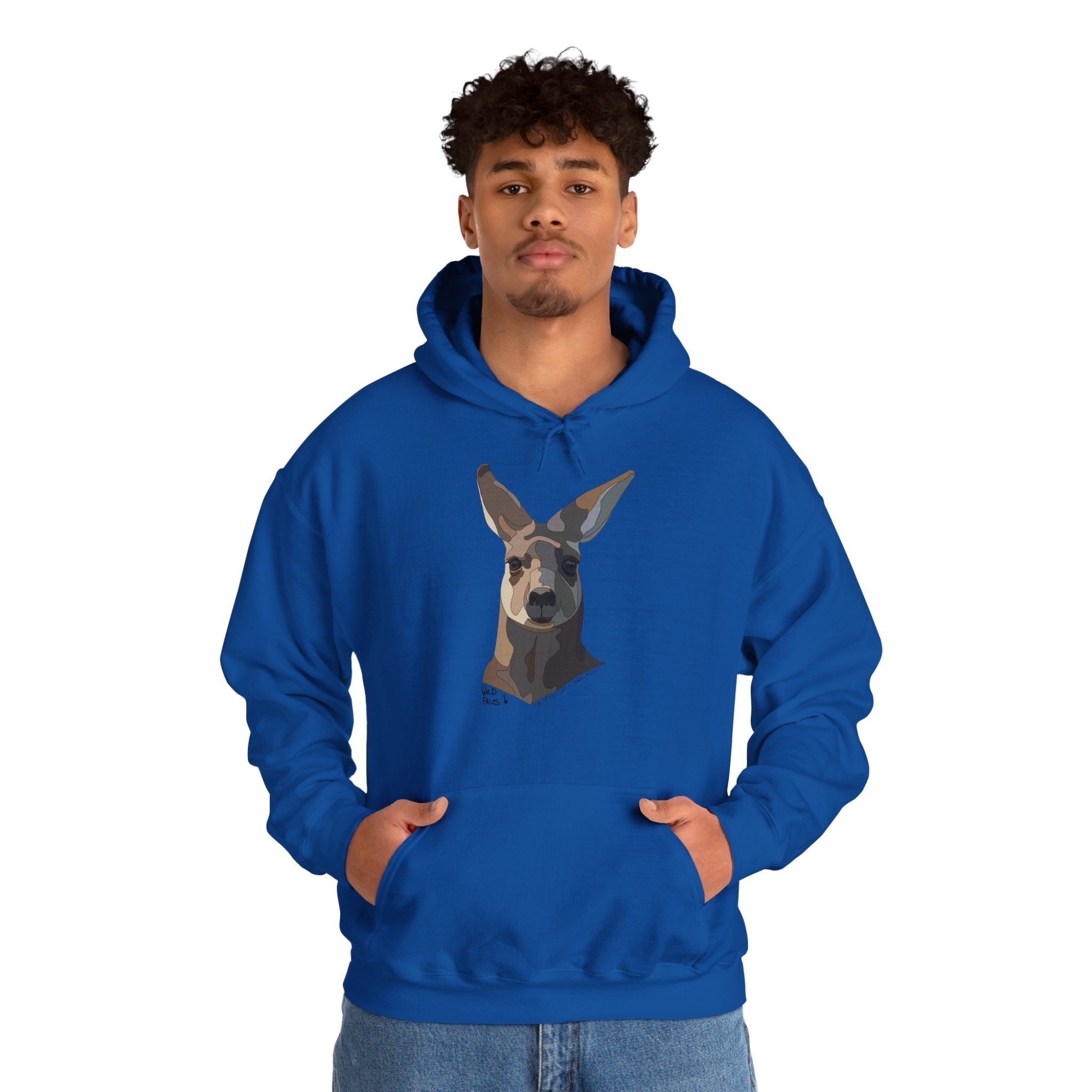 Eastern Grey Kangaroo | Unisex Heavy Blend™ Hooded Sweatshirt Printify