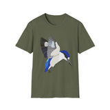 Forest Kingfisher (flying) - Unisex Softstyle T-Shirt
