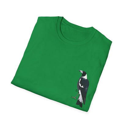 Australian Magpie - Small design - Unisex Softstyle T-Shirt Printify