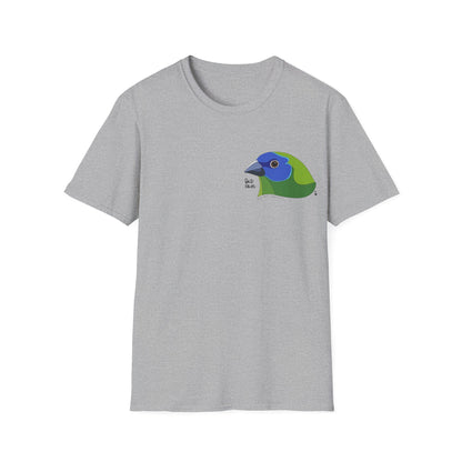 Blue-faced Parrotfinch - Small design - Unisex Softstyle T-Shirt Printify