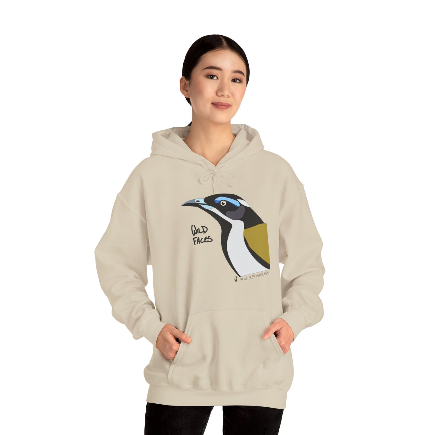 Blue-faced Honeyeater | Unisex Heavy Blend™ Hooded Sweatshirt