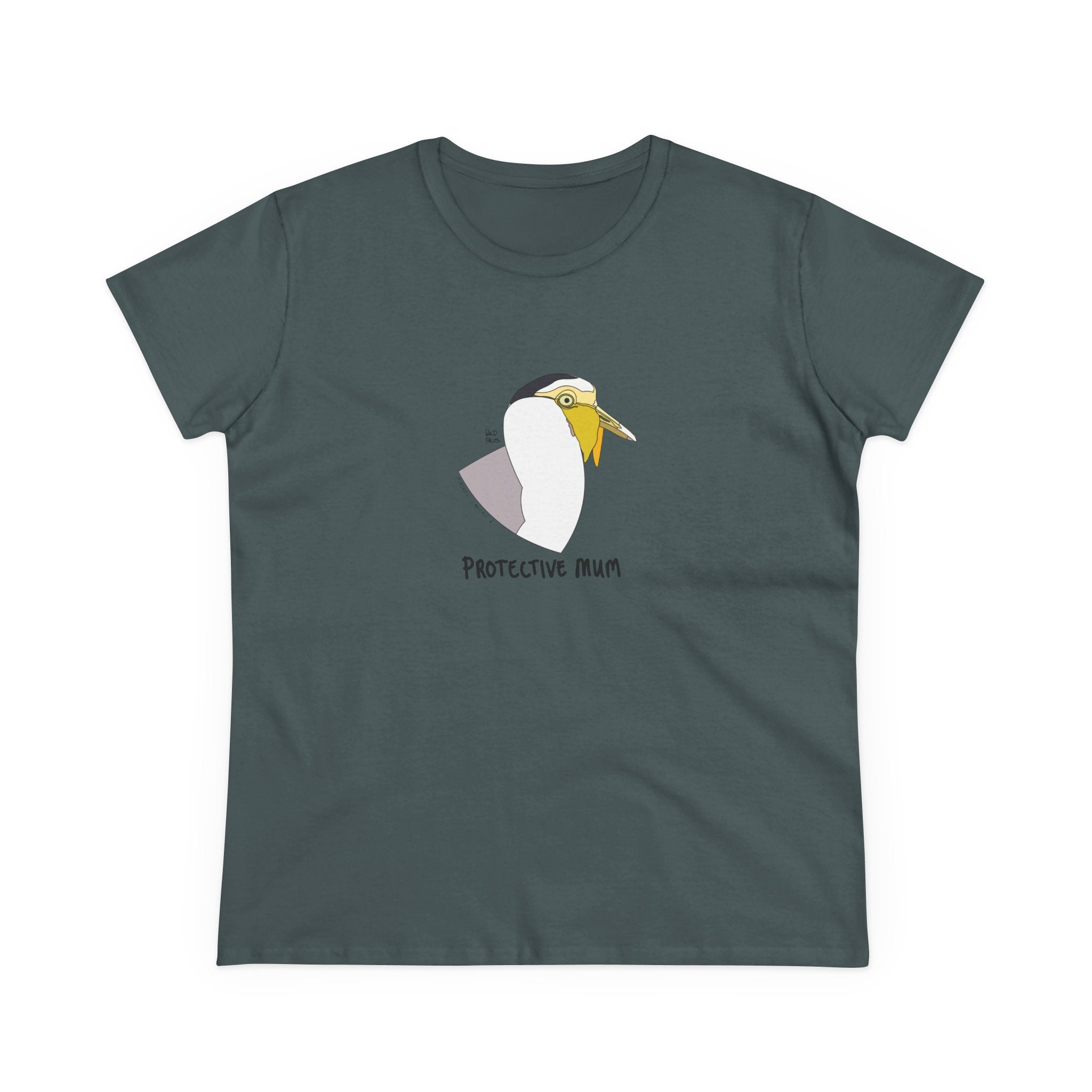 Protective mum - Masked Lapwing - Women's Midweight Cotton Tee