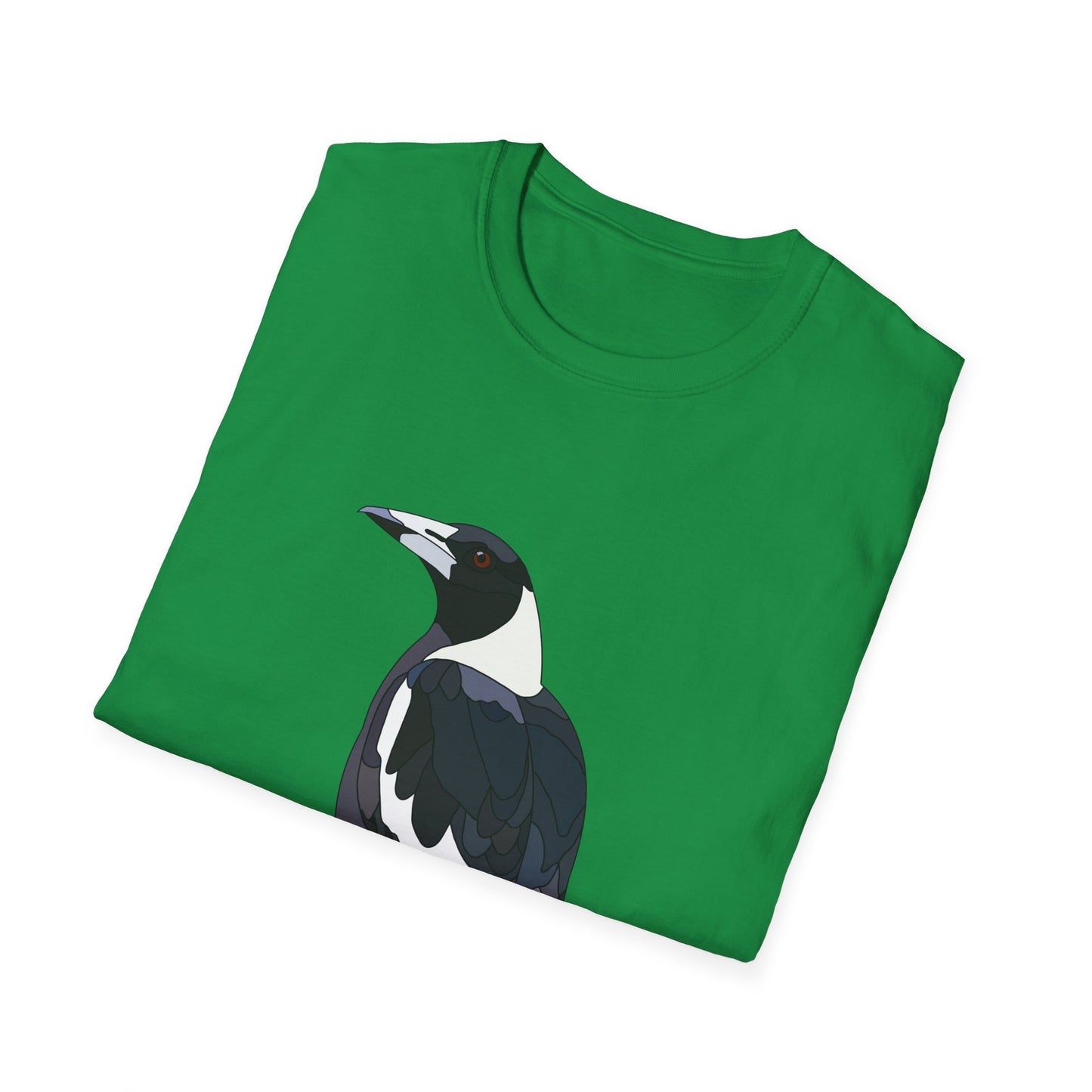 Australian Magpie - Unisex Softstyle T-Shirt Printify