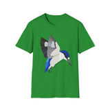Forest Kingfisher (flying) - Unisex Softstyle T-Shirt