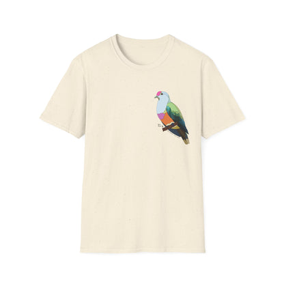 Rose-crowned Fruit Dove - Small design - Unisex Softstyle T-Shirt