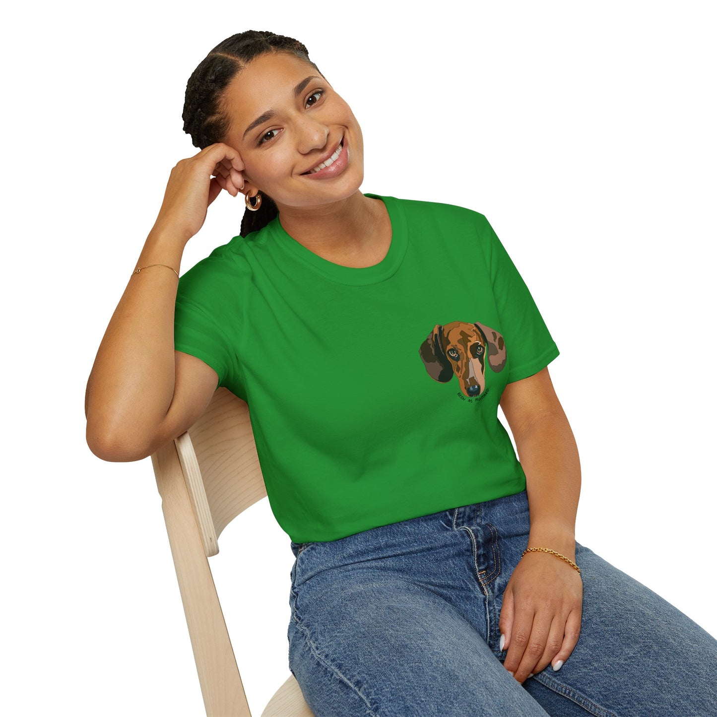 Dachshund (small Keen as mustard) - Unisex Softstyle T-Shirt