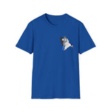 Forest Kingfisher (flying) - Small design - Unisex Softstyle T-Shirt