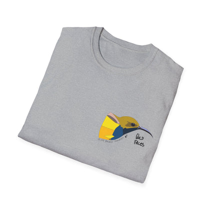 Olive-backed Sunbird - Small design - Unisex Softstyle T-Shirt Printify