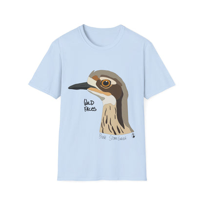 Bush Stone-curlew Head - Unisex Softstyle T-Shirt