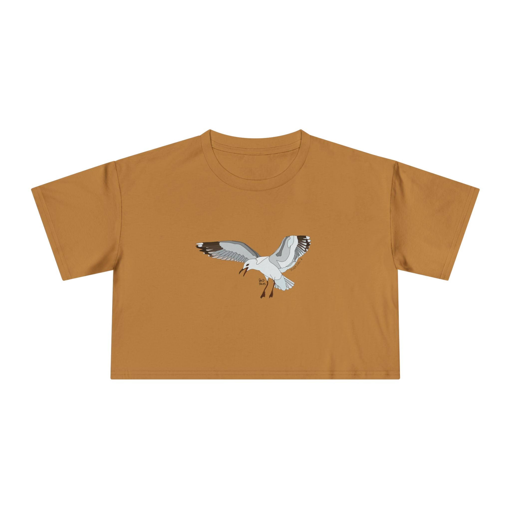 Silver Gull - in flight - Women's Crop Tee