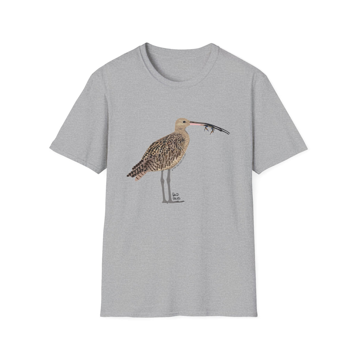 Eastern Curlew (feeding) - Unisex Softstyle T-Shirt