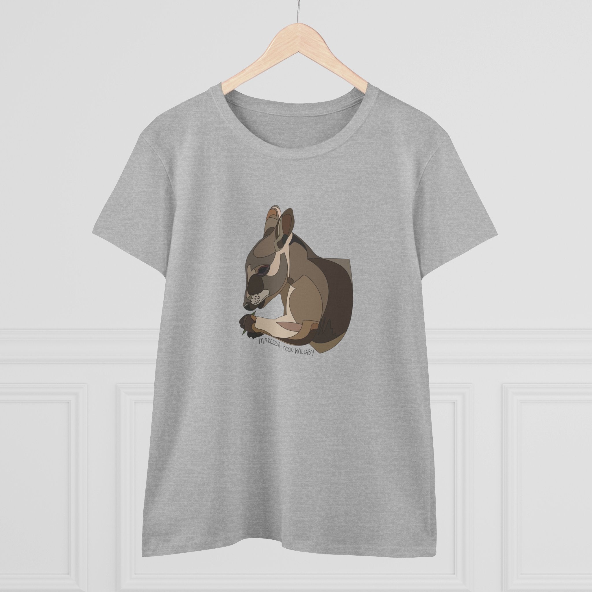 Mareeba Rock-wallaby - Women's Midweight Cotton Tee Printify