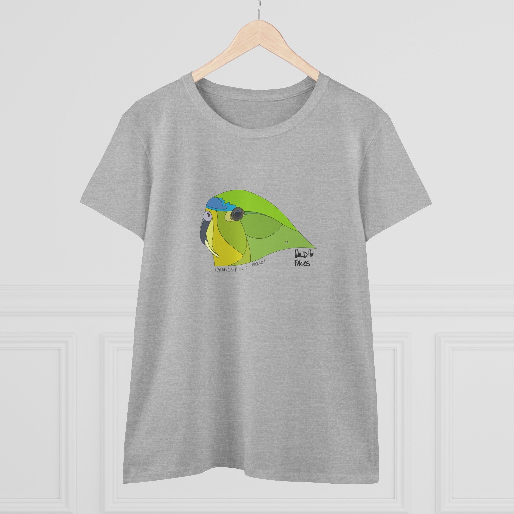Orange-bellied Parrot - Women's Midweight Cotton Tee Printify