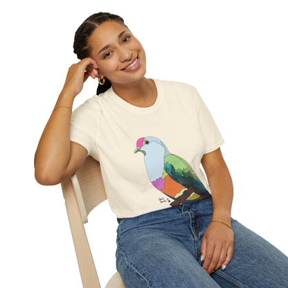 Rose-crowned Fruit Dove - Unisex Softstyle T-Shirt Printify