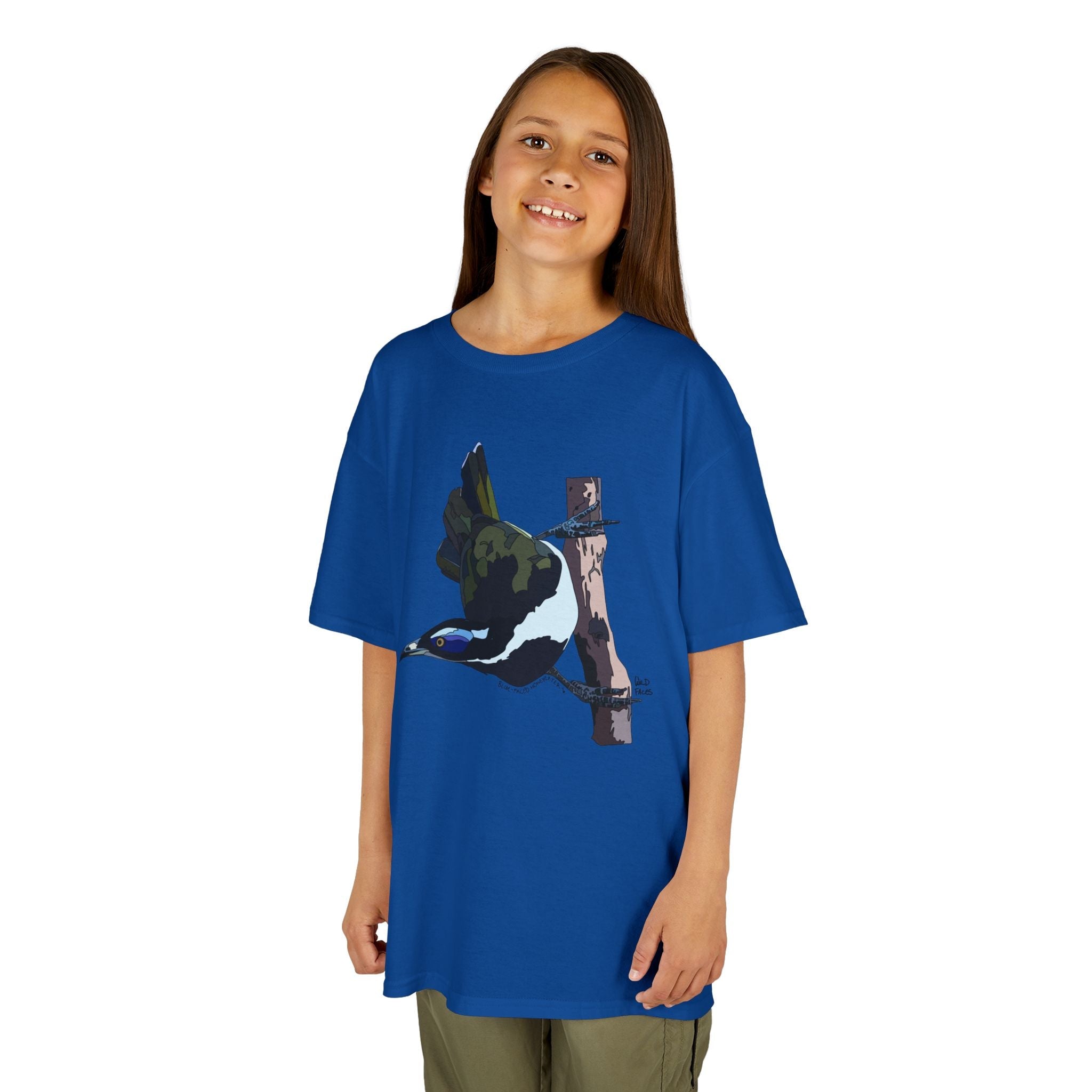 Blue-faced Honeyeater | Kids Heavy Cotton™ Tee Printify