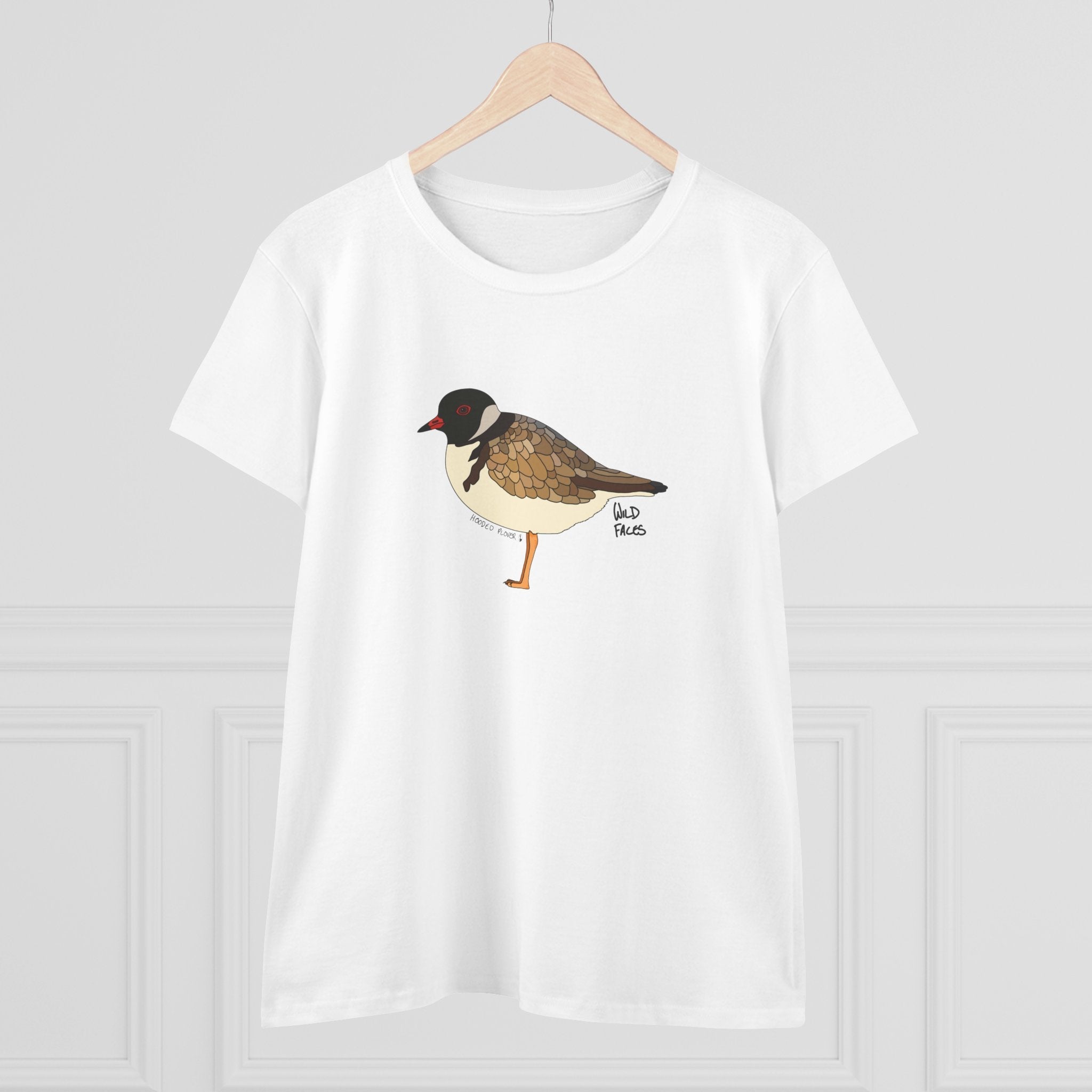 Hooded Plover - Women's Midweight Cotton Tee Printify